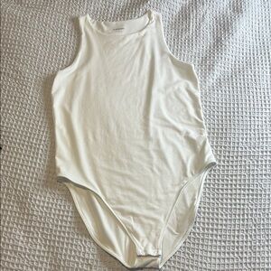 White Sleeveless Bodysuit